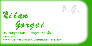 milan gorgei business card